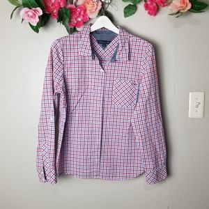 Tommy Hilfiger gingham button down shirt size L
